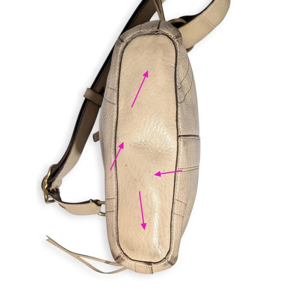 Coach Legacy Slim Duffle Crossbody Bag Tan Leather‎ Folding Strap Y2K Vintage